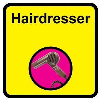 Hairdresser sign - 300mm x 300mm
